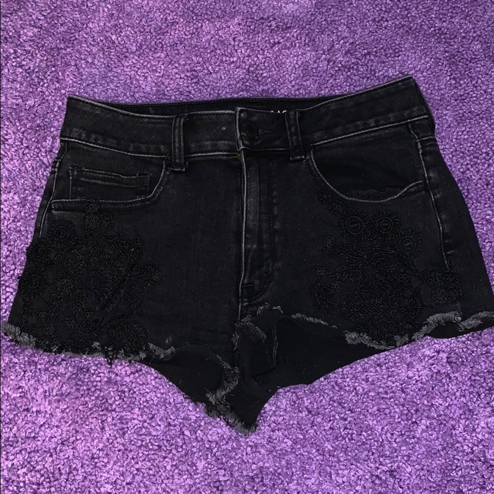 Black Denim American Eagle Shorts